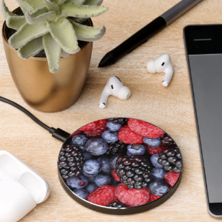 Juicy and Ripe Berry Fruit Medley Wireless Charger