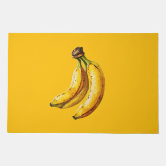 Juicy Banana Watercolor Art Doormat