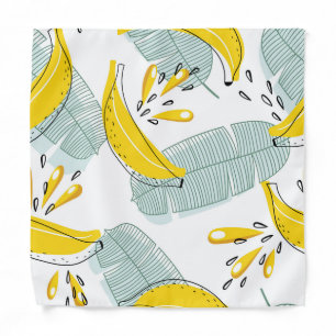 Juicy Bananas Bright Vintage Pattern Bandana