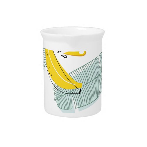 Juicy Bananas Bright Vintage Pattern Beverage Pitcher