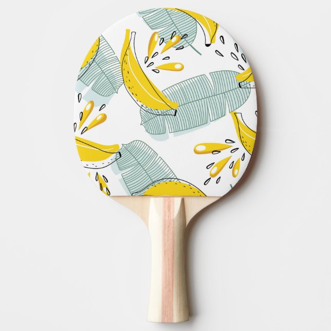 Juicy Bananas Bright Vintage Pattern Ping Pong Paddle (Front)