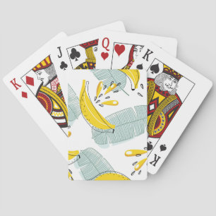 Juicy Bananas Bright Vintage Pattern Poker Cards