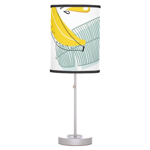 Juicy Bananas Bright Vintage Pattern Table Lamp
