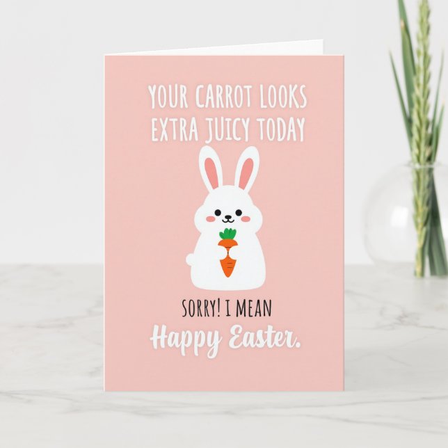 Juicy Carrot Easter Card (Front)