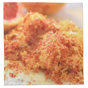 Juicy Citrus Blood Oranges and Zest Cloth Napkin