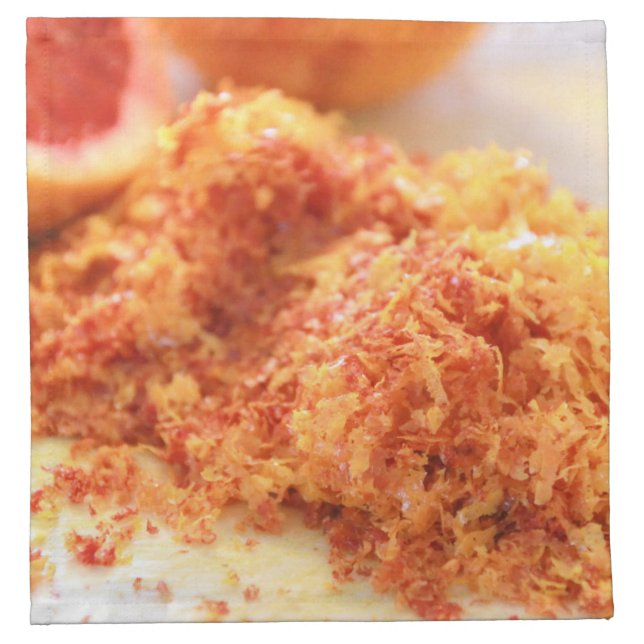 Juicy Citrus Blood Oranges and Zest Cloth Napkin (Front)