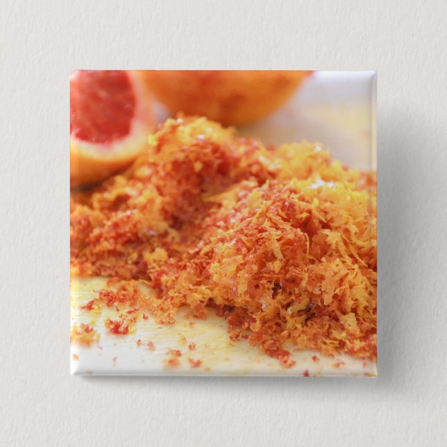 Juicy Citrus Blood Oranges and Zest Pinback Button (Front)
