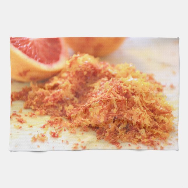 Juicy Citrus Blood Oranges and Zest Towel (Horizontal)