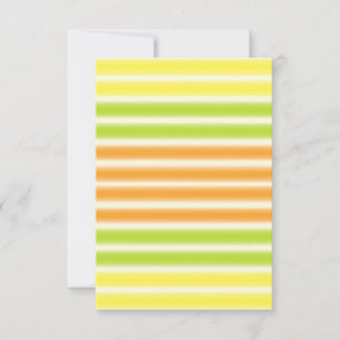 Juicy Citrus Lemon Lime And Orange Stripes Card
