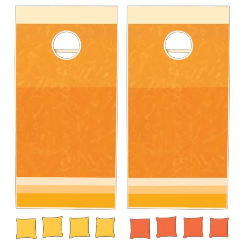 Juicy Citrus Orange Fruit Slice Colors Cornhole Set