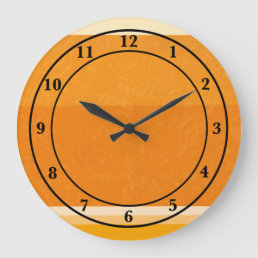 Juicy Citrus Orange Fruit Slice Colors Large Clock