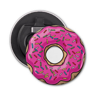 Juicy Delicious Pink Sprinkled Donut Bottle Opener