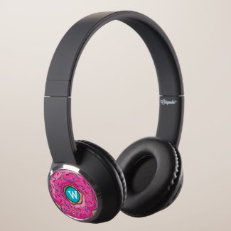 Juicy Delicious Pink Sprinkled Donut Headphones