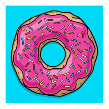 Juicy Delicious Pink Sprinkled Donut