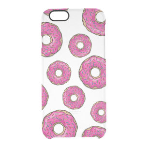 Juicy Delicious Pink Sprinkled Donut Clear iPhone 6/6S Case