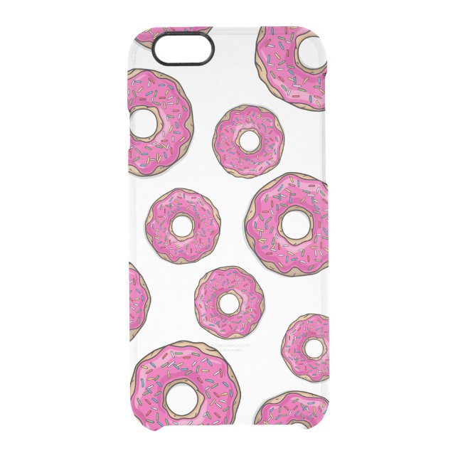 Juicy Delicious Pink Sprinkled Donut Uncommon iPhone Case (Back)