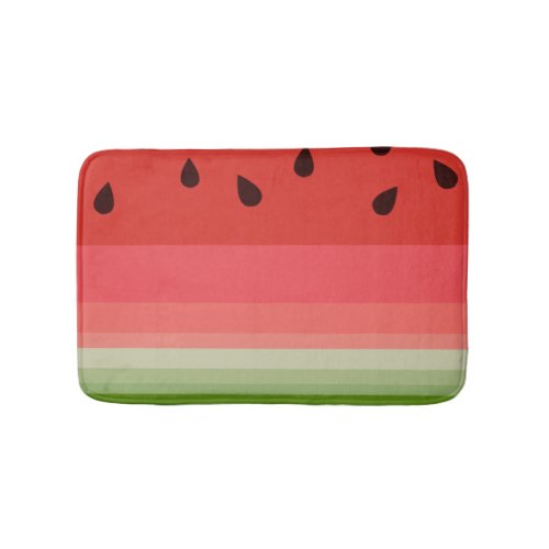 Juicy Delicious Ripe Watermelon With Seeds Design Bath Mat