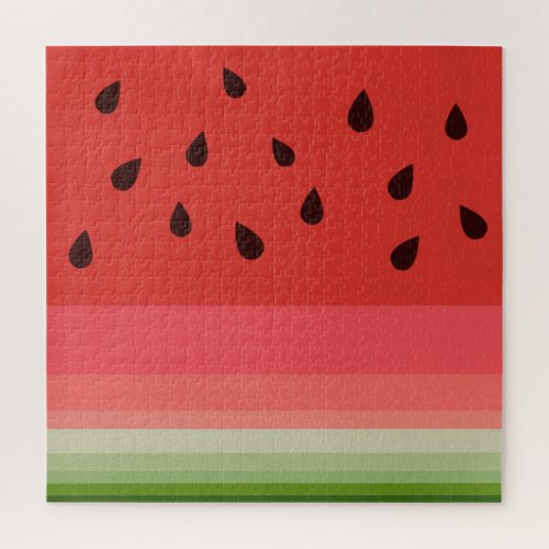 Juicy Delicious Ripe Watermelon With Seeds Design Jigsaw Puzzle