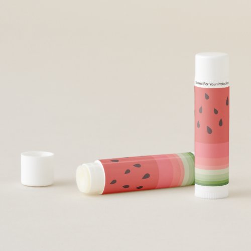 Juicy Delicious Ripe Watermelon With Seeds Design Lip Balm