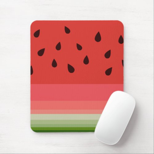 Juicy Delicious Ripe Watermelon With Seeds Design Mouse Pad