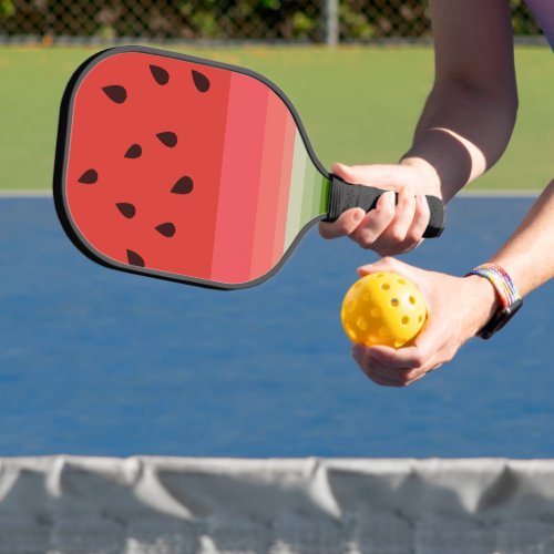 Juicy Delicious Ripe Watermelon With Seeds Design Pickleball Paddle