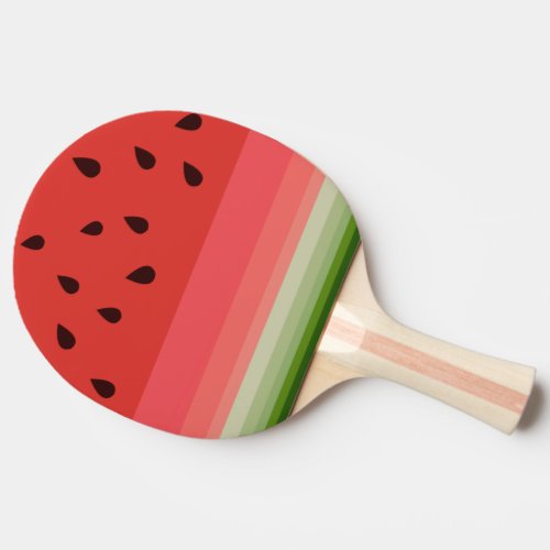 Juicy Delicious Ripe Watermelon With Seeds Design Ping Pong Paddle