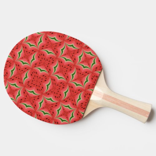 Juicy Delicious Ripe Watermelon With Seeds Design Ping Pong Paddle