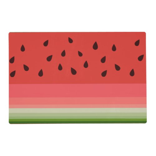 Juicy Delicious Ripe Watermelon With Seeds Design Placemat