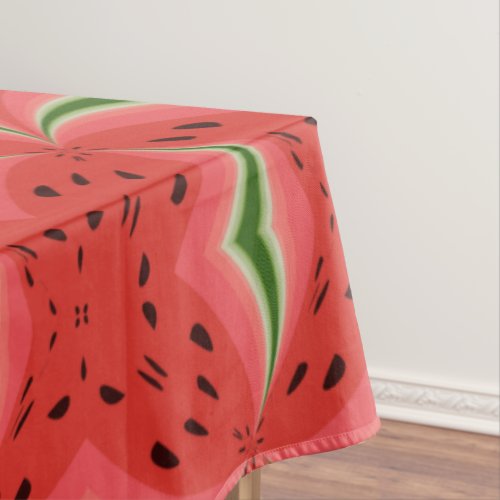 Juicy Delicious Ripe Watermelon With Seeds Design Tablecloth