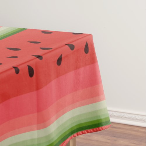 Juicy Delicious Ripe Watermelon With Seeds Design Tablecloth