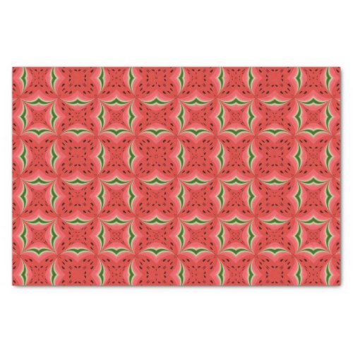 Juicy Delicious Ripe Watermelon With Seeds Design Tissue Paper