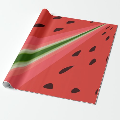 Juicy Delicious Ripe Watermelon With Seeds Design Wrapping Paper