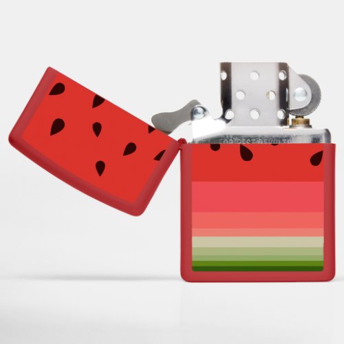 Juicy Delicious Ripe Watermelon With Seeds Design Zippo Lighter