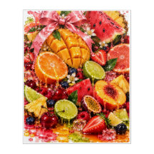 Juicy Fruit Acrylic Wall Art | Colorful Maximalist