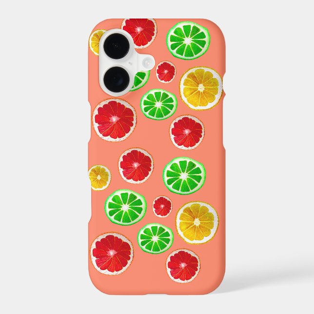 Juicy fruit colorful fruity pattern iphone case (Back)