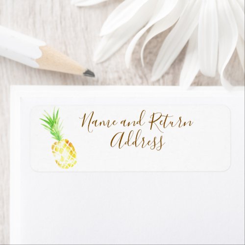 Juicy Golden Pineapple Label