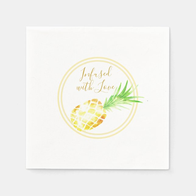 Juicy Golden Pineapple Napkins (Front)