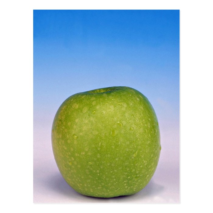 juicy green apple post cards