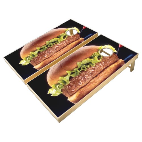 Juicy Hamburger Cornhole Set