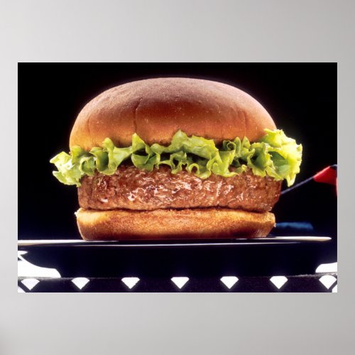 Juicy Hamburger Poster