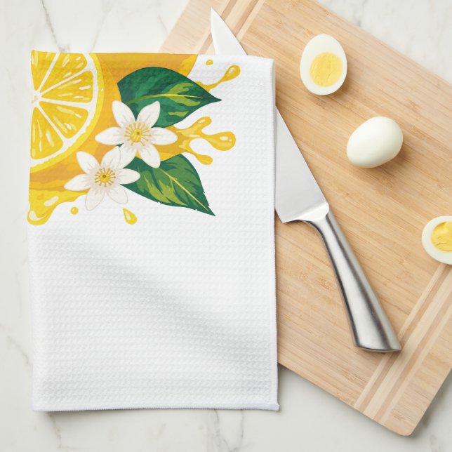 Juicy lemon kitchen towel (Quarter Fold)