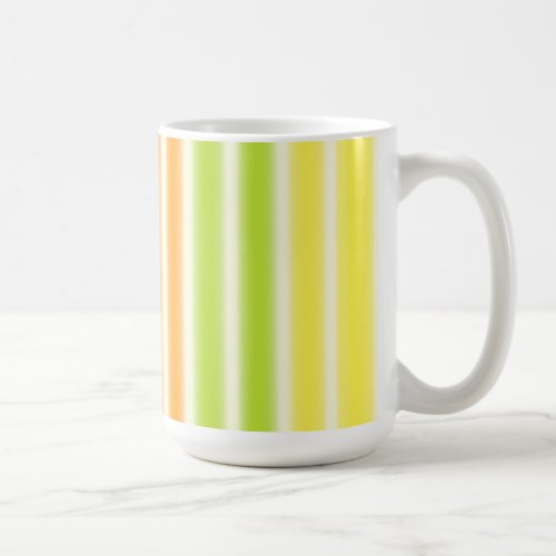 Juicy Lemon Lime And Orange Citrus Fruit Stripes Coffee Mug