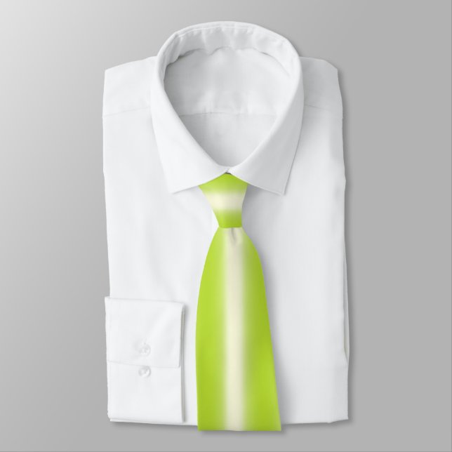 Juicy Lemon Lime And Orange Citrus Fruit Stripes Neck Tie (Tied)
