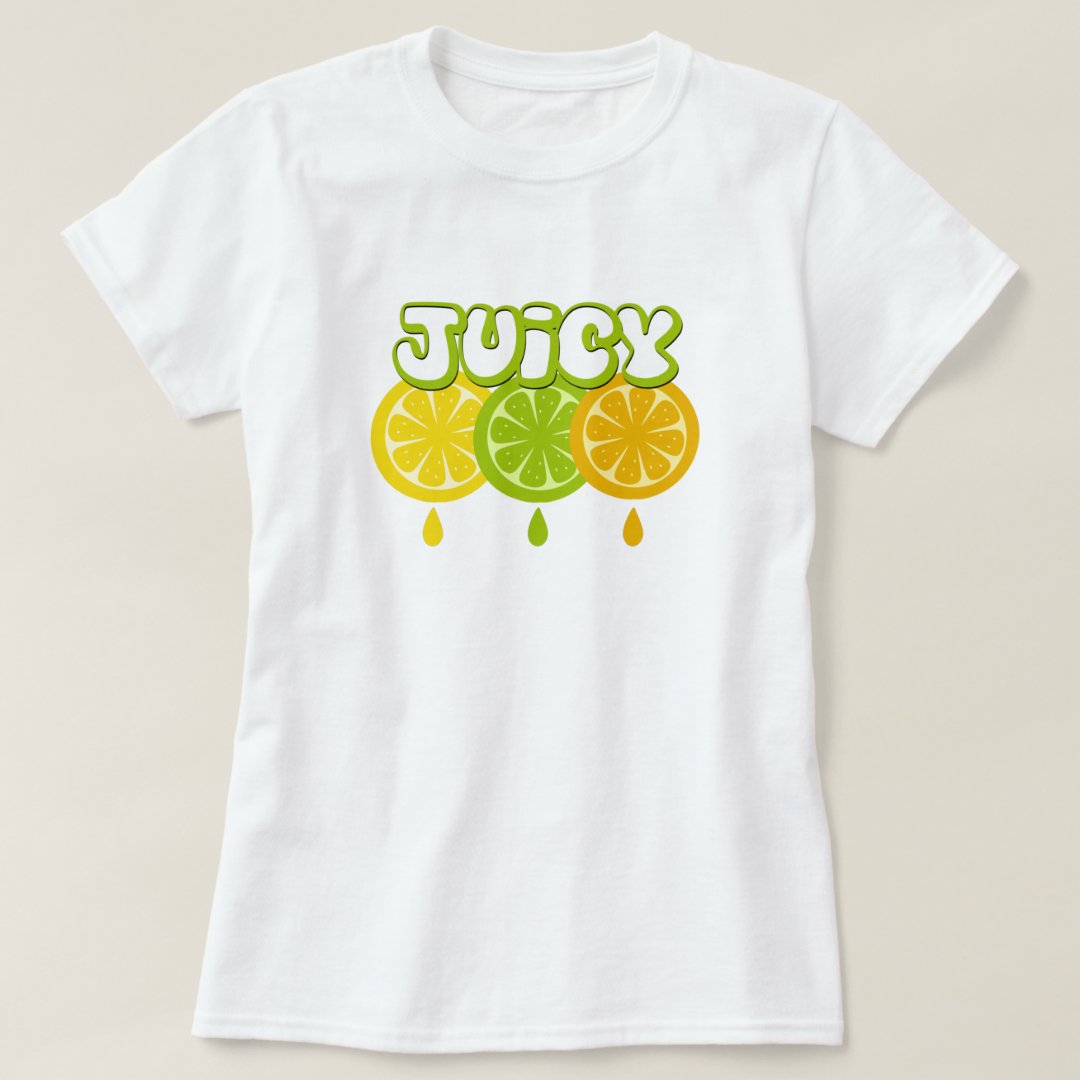 Juicy Lemon Lime Orange Fruit T Shirt Zazzle 1324