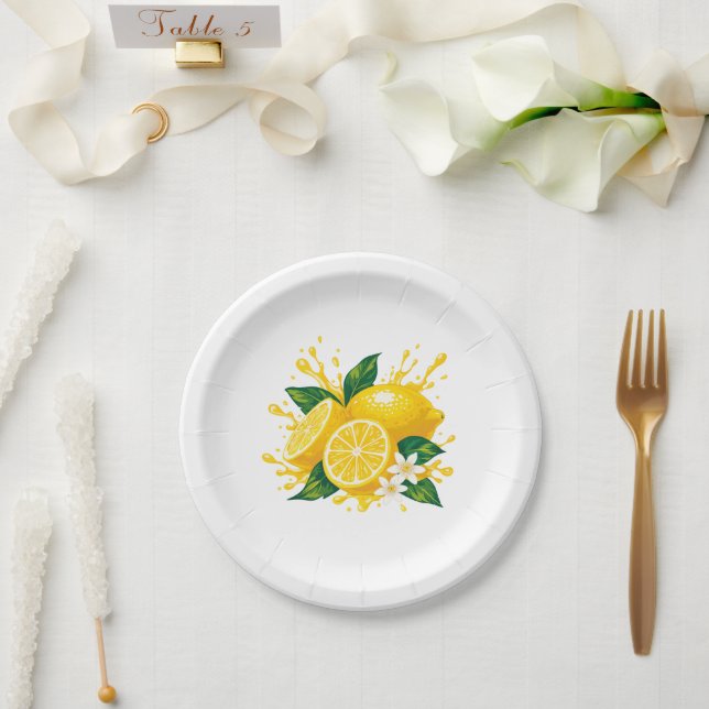 Juicy lemon paper plates (Wedding)