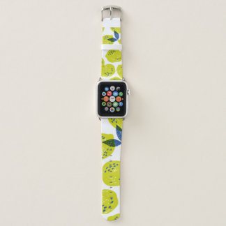 Juicy lemons: vintage seamless pattern. apple watch band