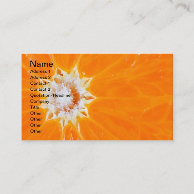 Juicy orange business card (Front)