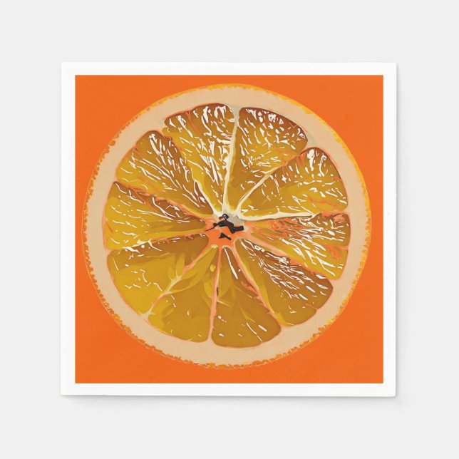   Juicy  orange   slice - fun Napkins (Front)