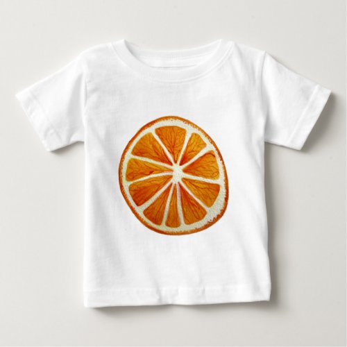 Juicy Orange watercolor fruit pop art Baby T_Shirt
