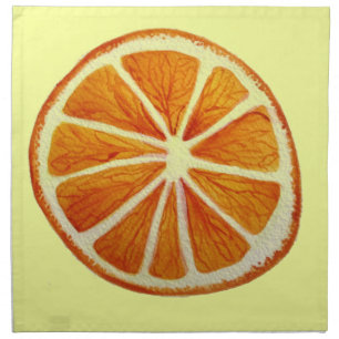 Juicy Orange watercolor fruit pop art Napkin